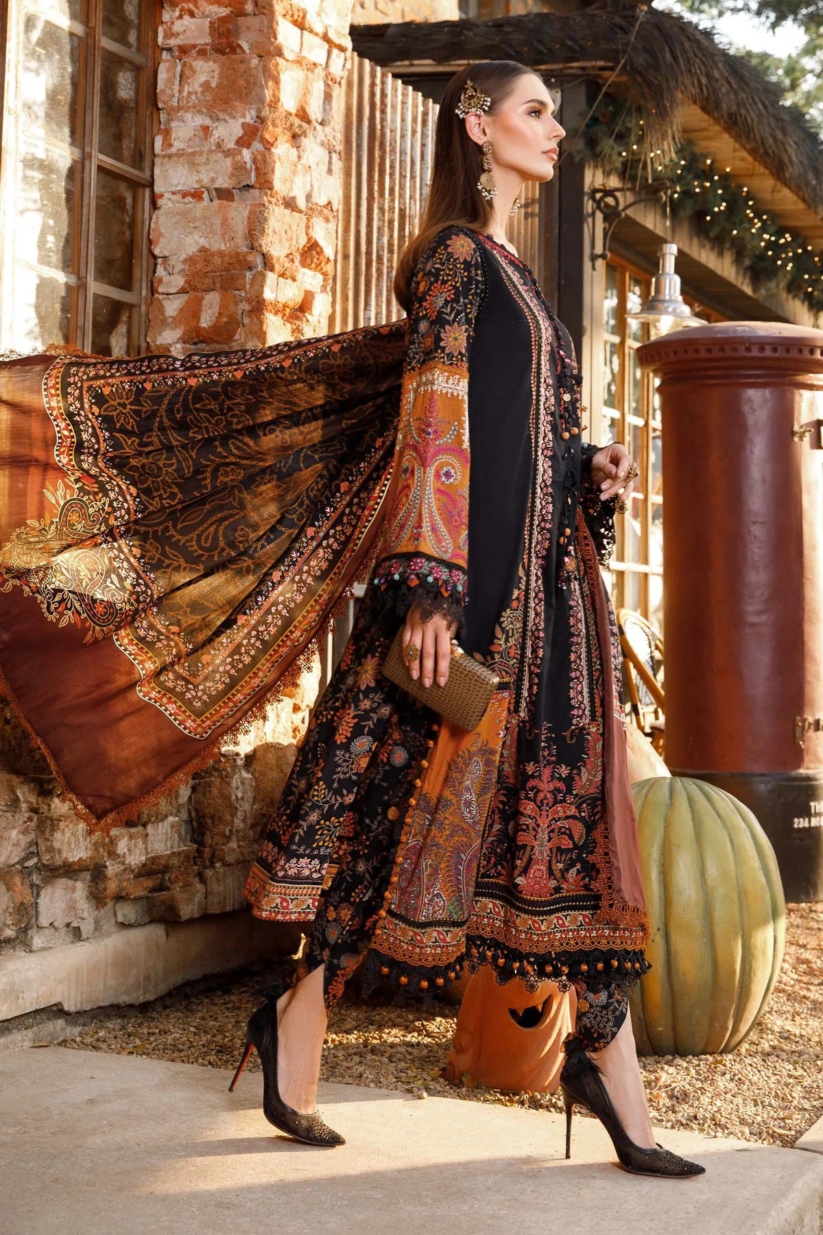 Maria B Black Embroidered Lawn Collection Replica