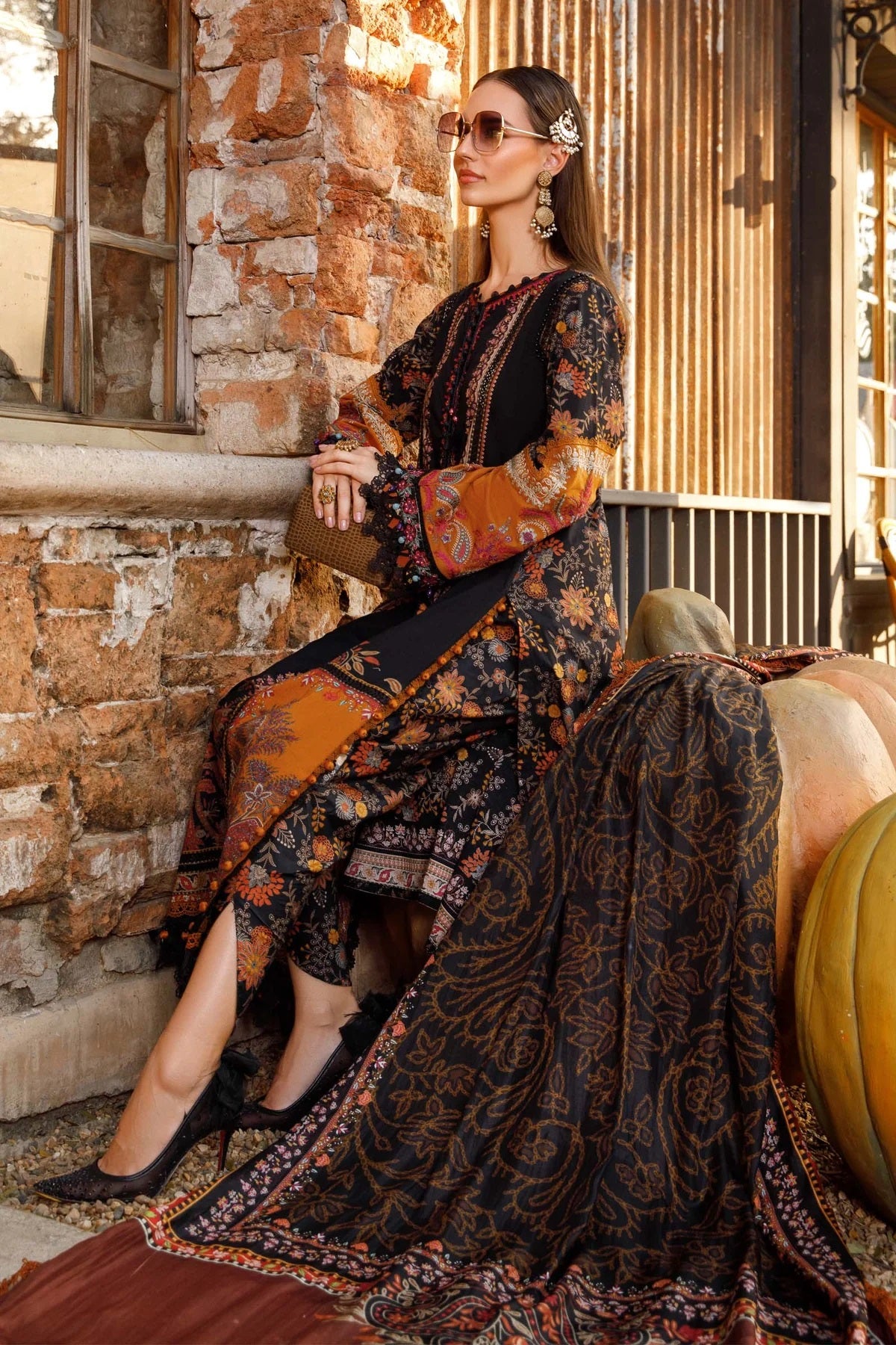 Maria B Black Embroidered Lawn Collection Replica