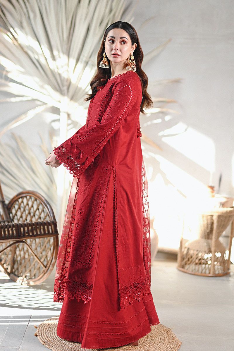 Qalamkaar Red Luxury Lawn Collection