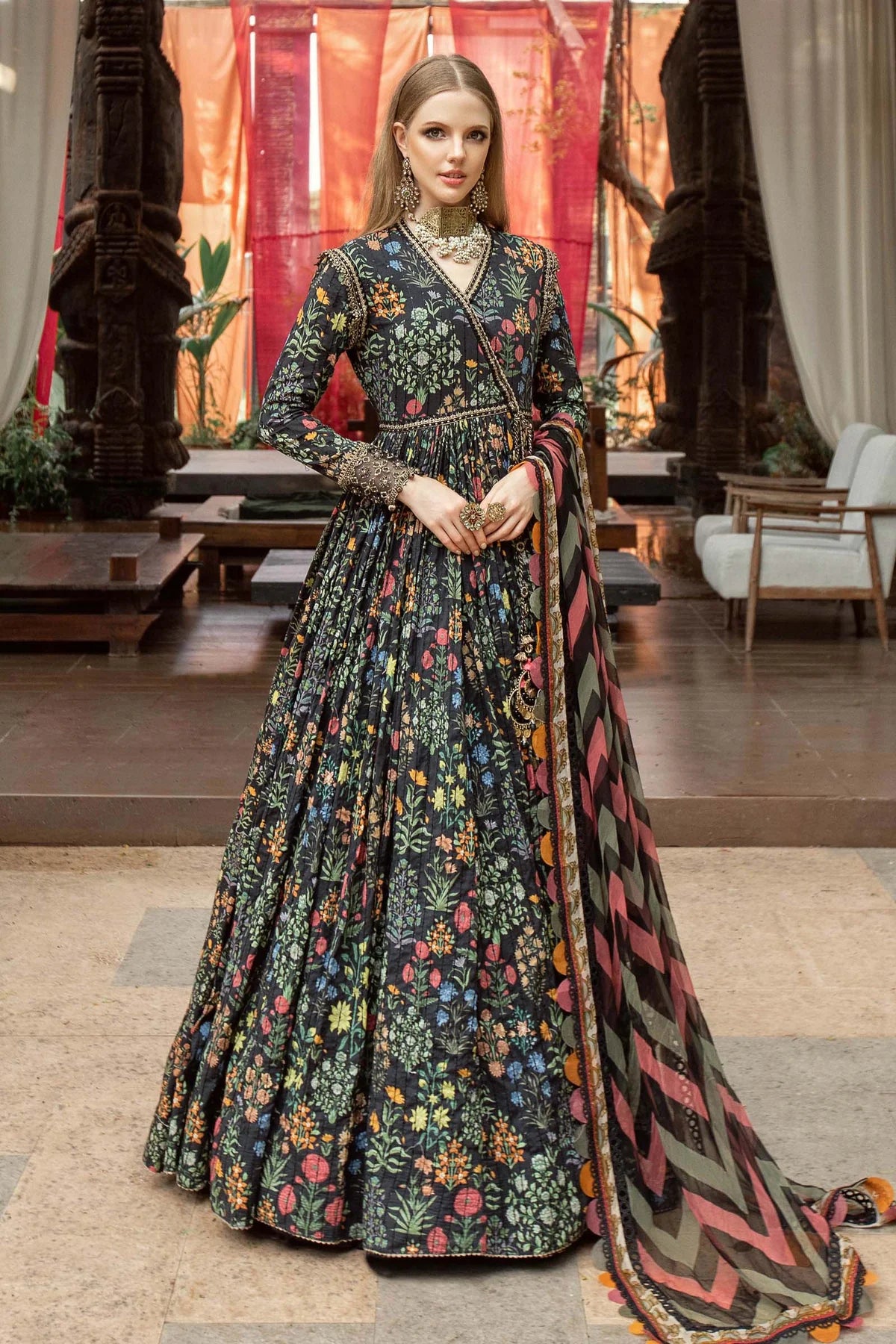 Maria B MPrint Black Luxury Lawn Collection Replica