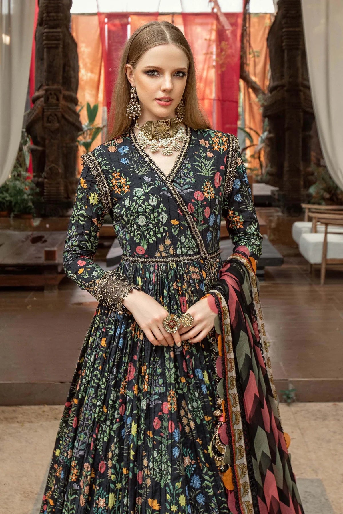 Maria B MPrint Black Luxury Lawn Collection Replica