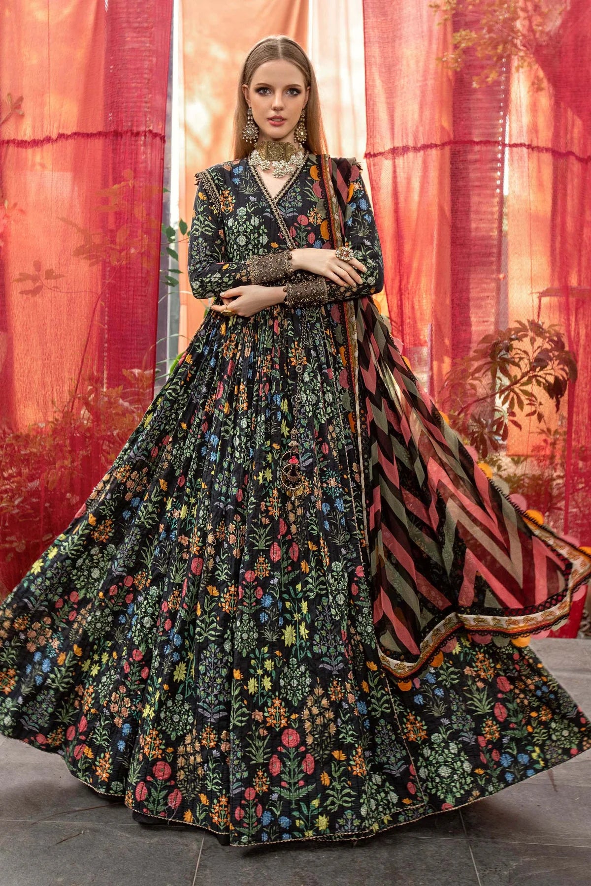 Maria B MPrint Black Luxury Lawn Collection Replica