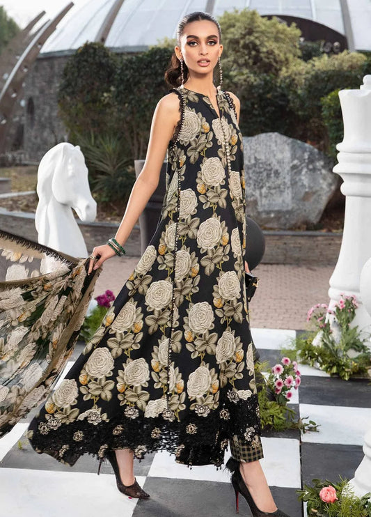 Embroidered Lawn 3 Piece Unstitched Suit MBL-MPT-2103-B-24