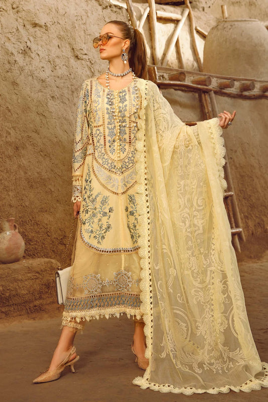 Maria B Yellow Luxury Lawn Collection Replica