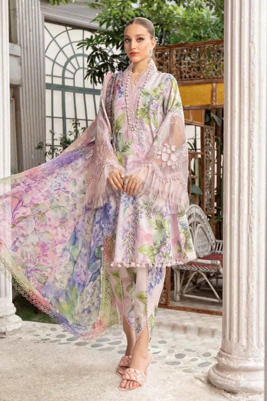 Maria B MPrint Pink Lawn Collection Replica