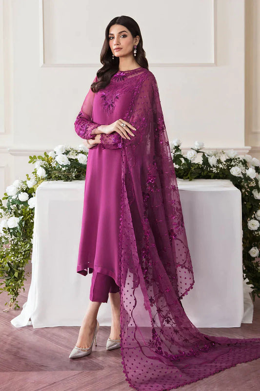 Baroque Embroidered 3 Piece Unstitched Suit Chiffon Uf-291