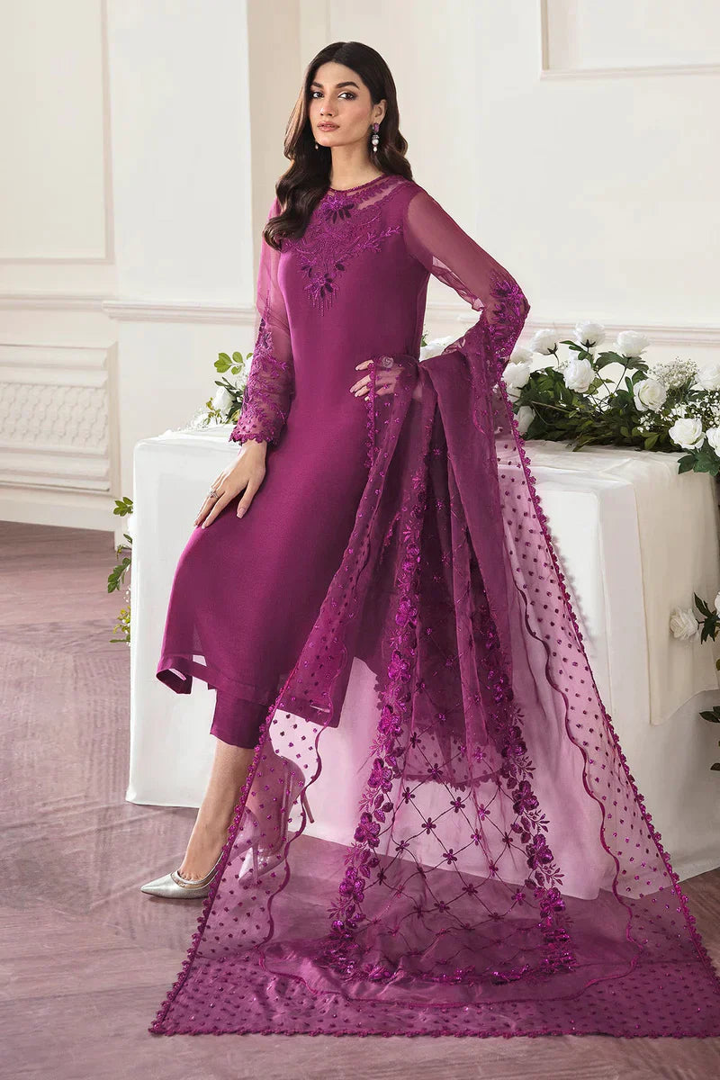 Baroque Embroidered 3 Piece Unstitched Suit Chiffon Uf-291