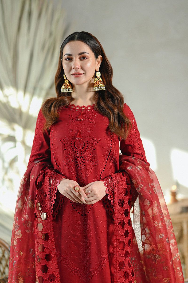 Qalamkaar Red Luxury Lawn Collection