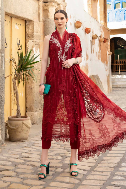 Maria B MSB-2401 Embroidered Organza 3 Piece Suit Unstitched