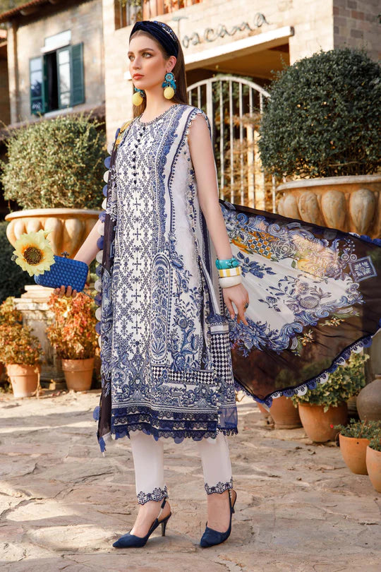 Maria B Embroidered Lawn 3 Piece Unstitched Suit MBL-MPT-1705-B-23