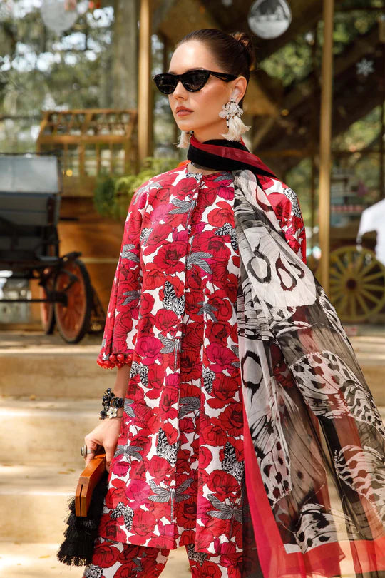 Maria.B M.Prints Lawn Unstitched Embroidered 3 Piece Suit MPT-1710-A