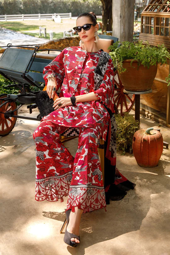 Maria.B M.Prints Lawn Unstitched Embroidered 3 Piece Suit MPT-1710-A