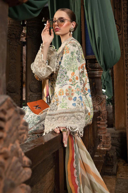 Embroidered Lawn 3 Piece Unstitched Suit MBL - MPT-1808-A