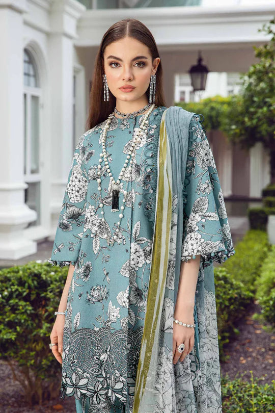 Maria B Embroidered Lawn 3 Piece Unstitched Suit MBL-MPT-1908-B-23