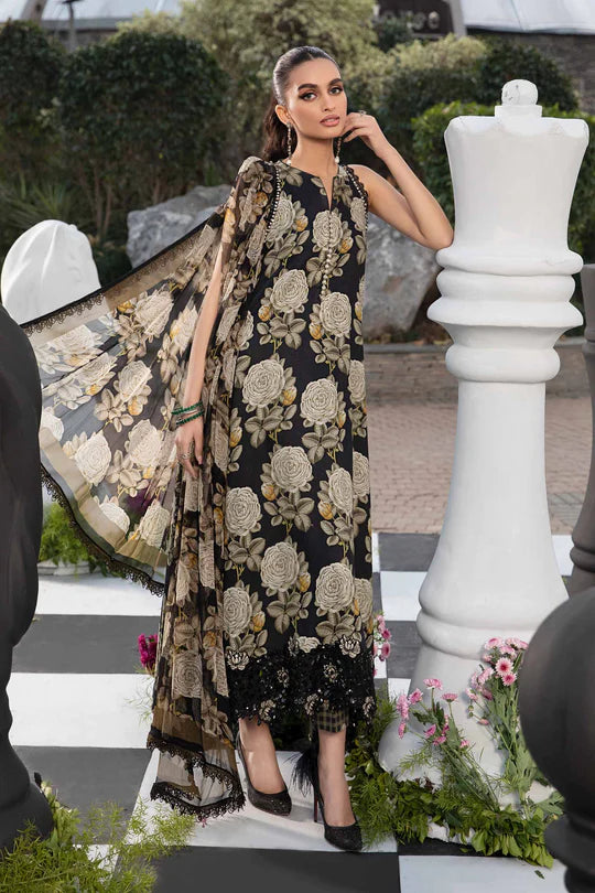 Embroidered Lawn 3 Piece Unstitched Suit MBL-MPT-2103-B-24