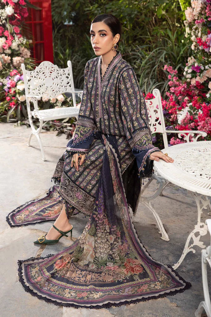 Maria B Embroidered Lawn 3 Piece Unstitched Suit MPT-2110-B-24