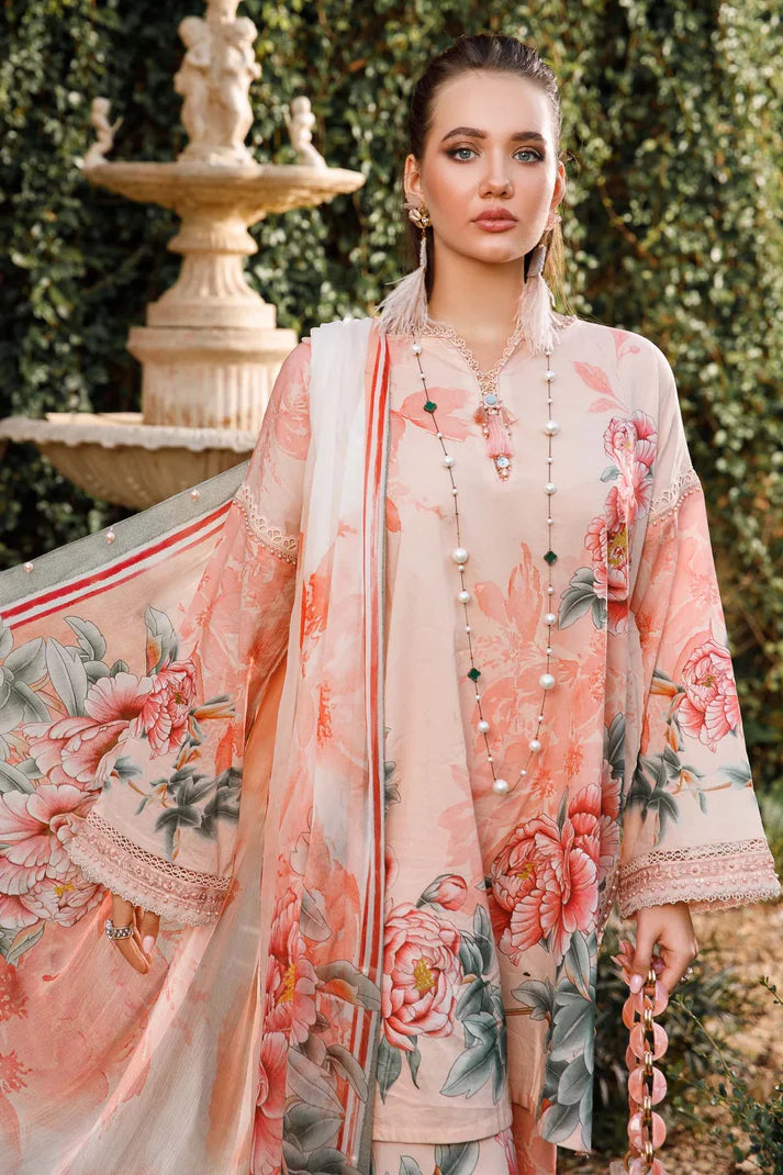 Maria B Embroidered Lawn 3 Piece Unstitched Suit MBL-MPT-1714-B-23